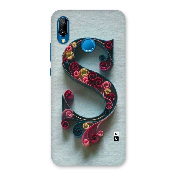 Floral Alphabet Back Case for Huawei P20 Lite