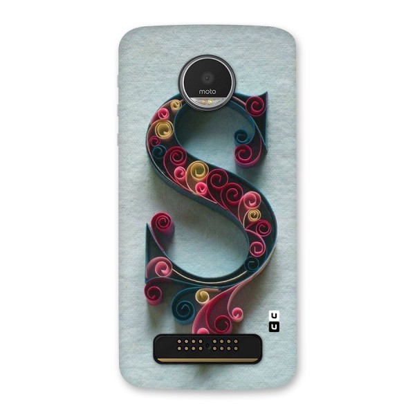 Floral Alphabet Back Case for Moto Z Play