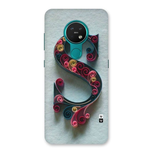 Floral Alphabet Back Case for Nokia 7.2