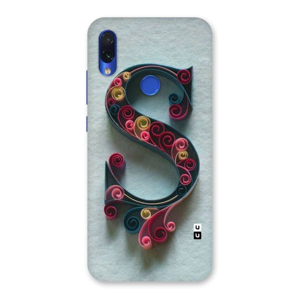 Floral Alphabet Back Case for Redmi Note 7