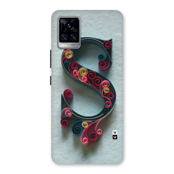 Floral Alphabet Back Case for Vivo V20 Pro