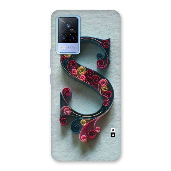 Floral Alphabet Back Case for Vivo V21 5G