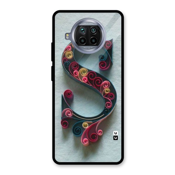 Floral Alphabet Glass Back Case for Mi 10i