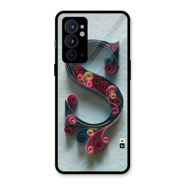 Floral Alphabet Glass Back Case for OnePlus 9RT 5G