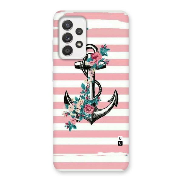 Floral Anchor Back Case for Galaxy A52