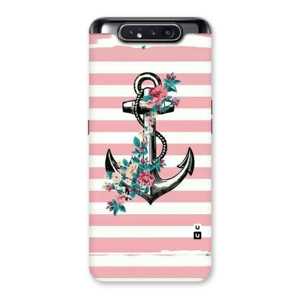 Floral Anchor Back Case for Galaxy A80