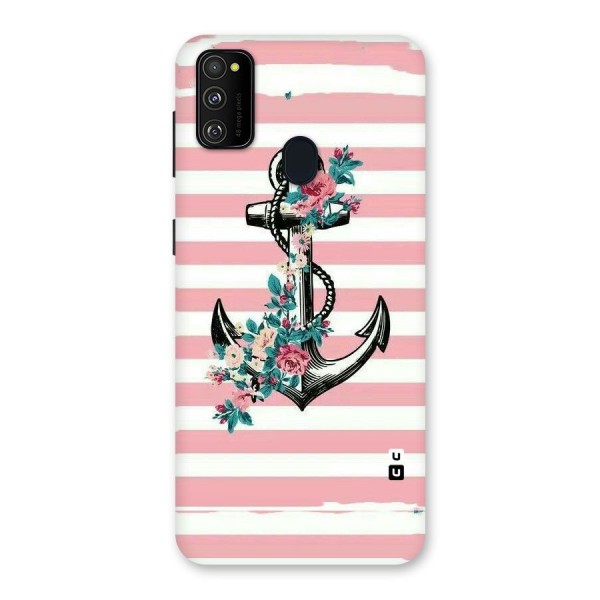 Floral Anchor Back Case for Galaxy M21