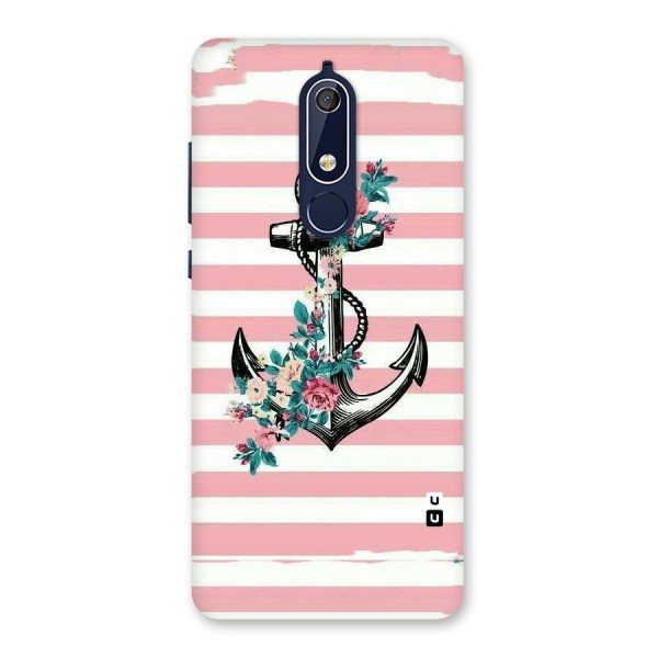 Floral Anchor Back Case for Nokia 5.1