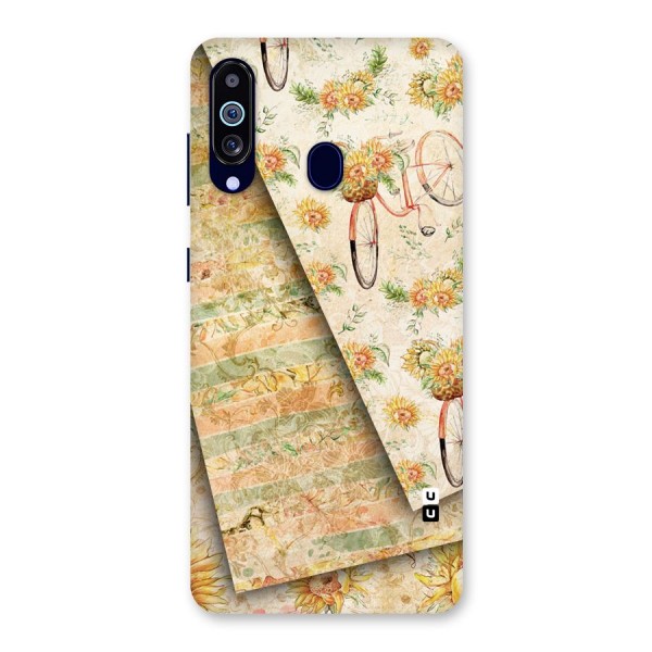 Floral Bicycle Back Case for Galaxy A60