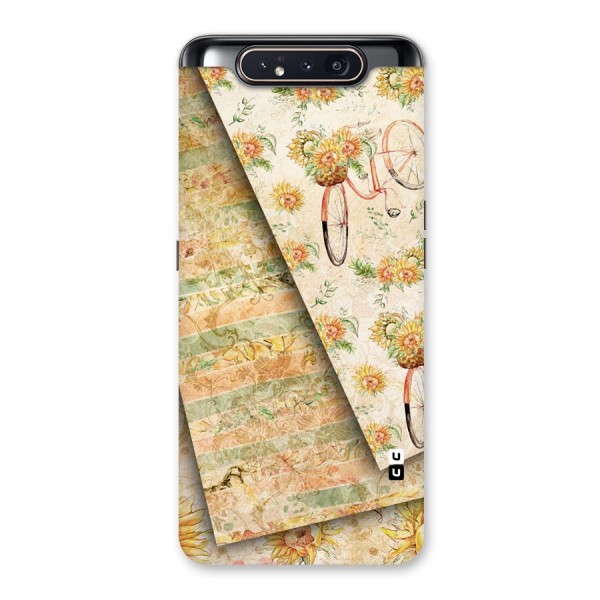 Floral Bicycle Back Case for Galaxy A80