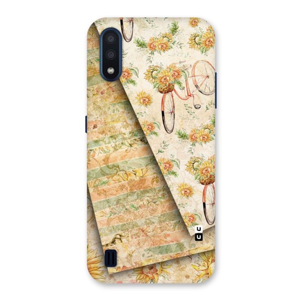 Floral Bicycle Back Case for Galaxy M01