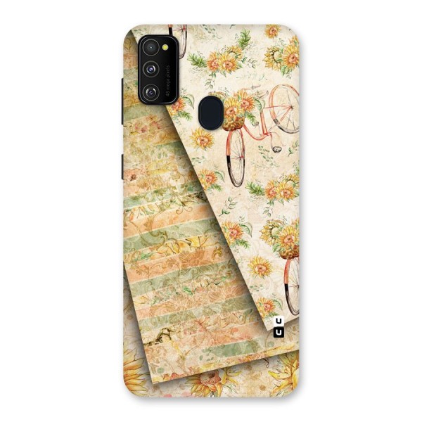 Floral Bicycle Back Case for Galaxy M21