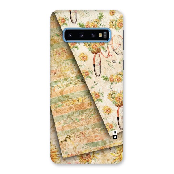 Floral Bicycle Back Case for Galaxy S10