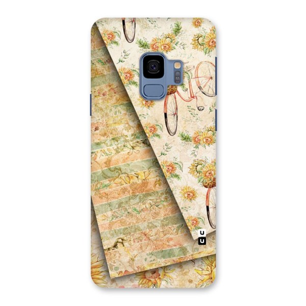 Floral Bicycle Back Case for Galaxy S9