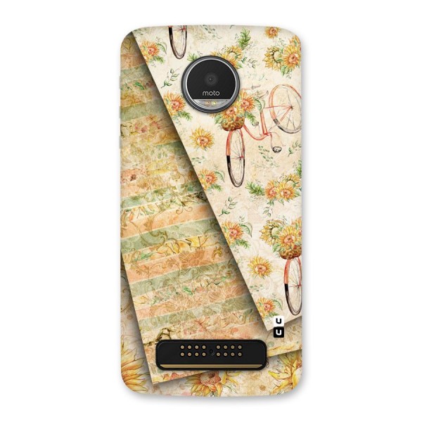 Floral Bicycle Back Case for Moto Z Play