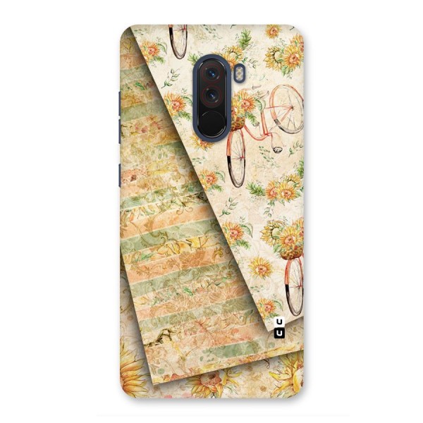 Floral Bicycle Back Case for Poco F1