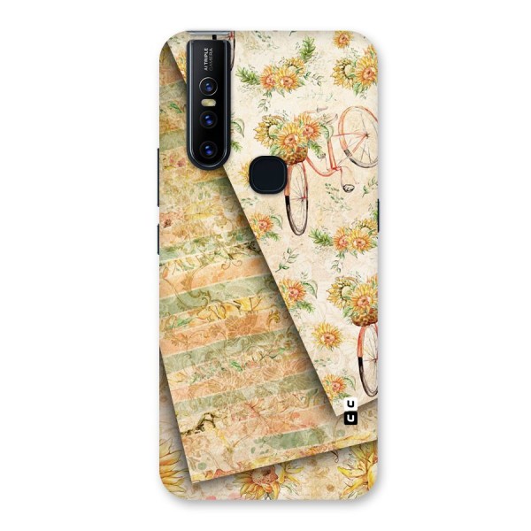 Floral Bicycle Back Case for Vivo V15