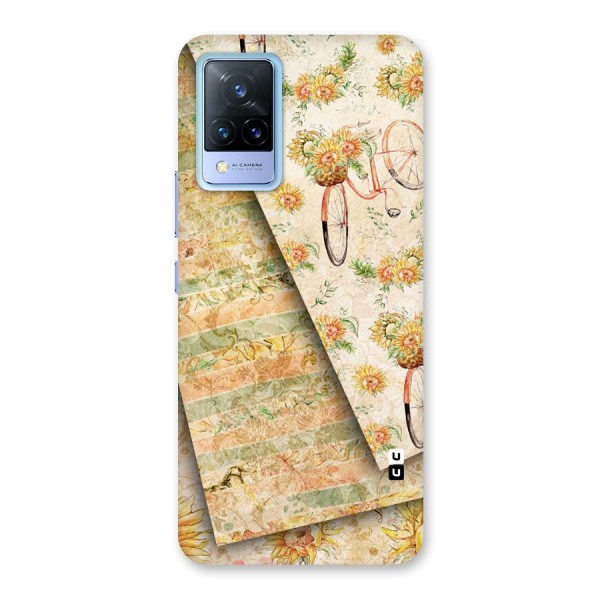 Floral Bicycle Back Case for Vivo V21 5G