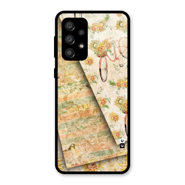 Floral Bicycle Glass Back Case for Galaxy A32