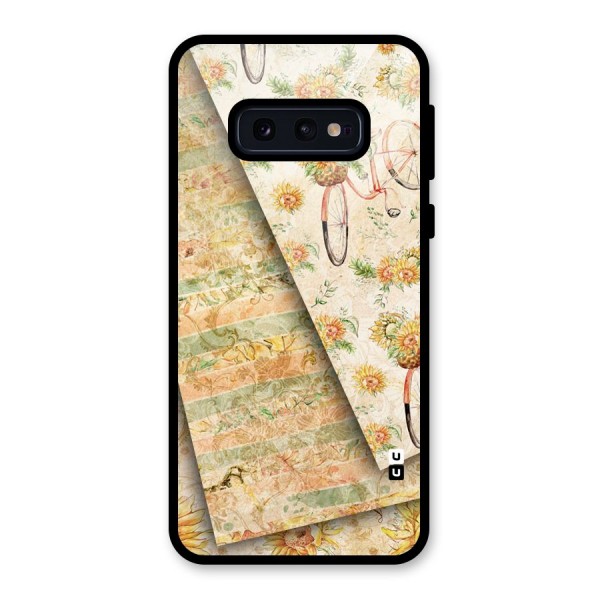 Floral Bicycle Glass Back Case for Galaxy S10e