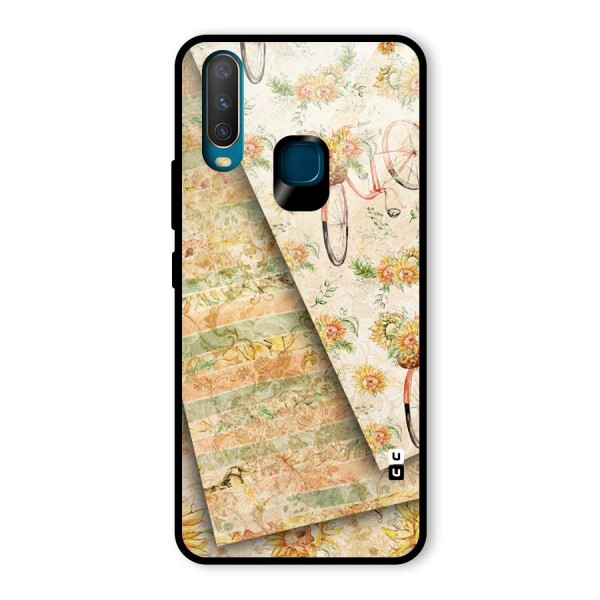 Floral Bicycle Glass Back Case for Vivo Y15