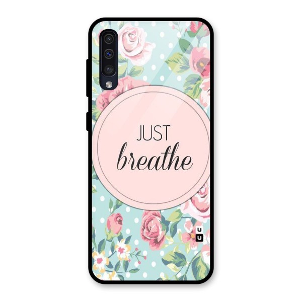 Floral Bloom Glass Back Case for Galaxy A50s