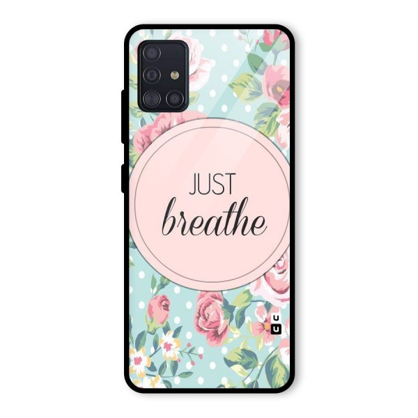 Floral Bloom Glass Back Case for Galaxy A51