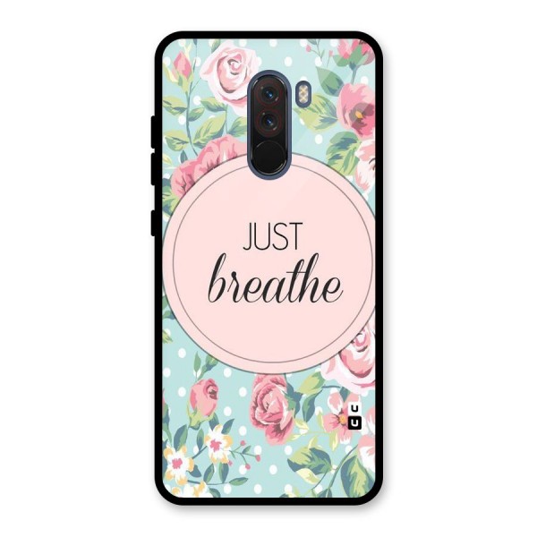 Floral Bloom Glass Back Case for Poco F1