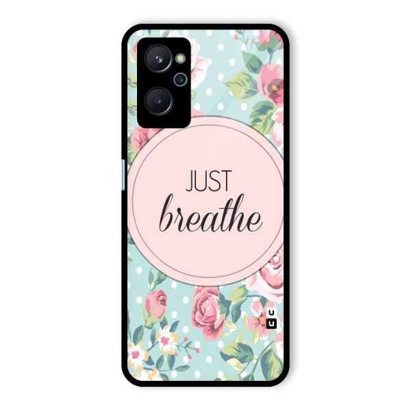 Floral Bloom Glass Back Case for Realme 9i