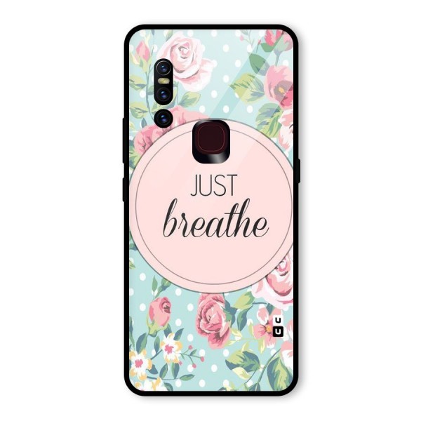 Floral Bloom Glass Back Case for Vivo V15