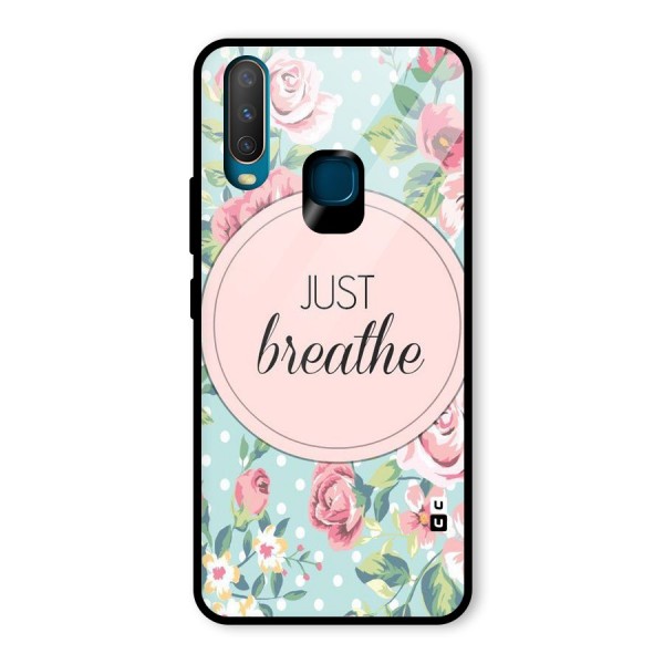 Floral Bloom Glass Back Case for Vivo Y12