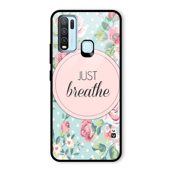 Floral Bloom Glass Back Case for Vivo Y30