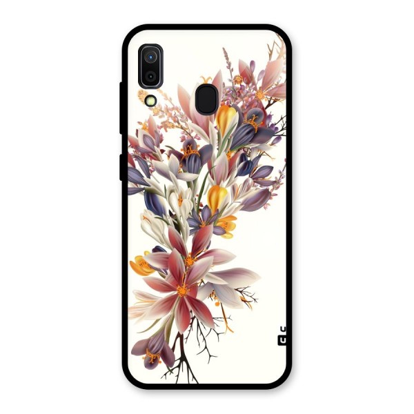 Floral Bouquet Glass Back Case for Galaxy A30