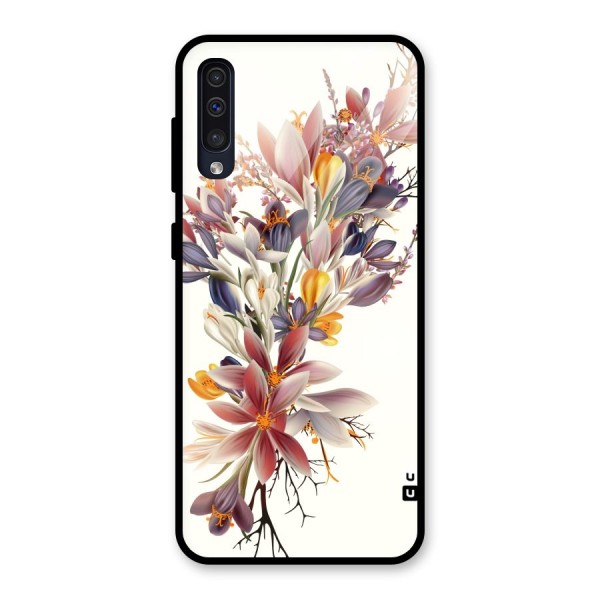 Floral Bouquet Glass Back Case for Galaxy A50