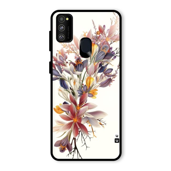 Floral Bouquet Glass Back Case for Galaxy M21