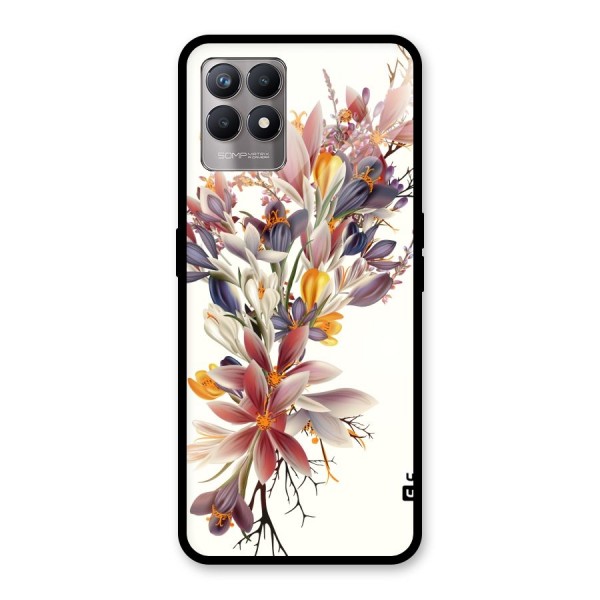 Floral Bouquet Glass Back Case for Realme 8i