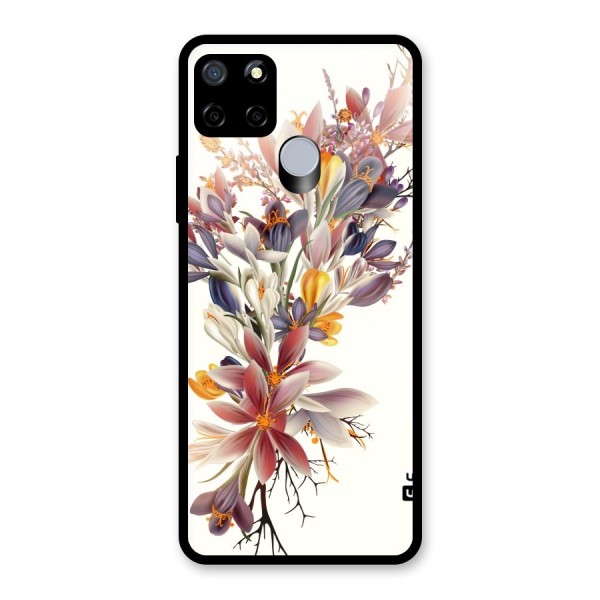 Floral Bouquet Glass Back Case for Realme C15