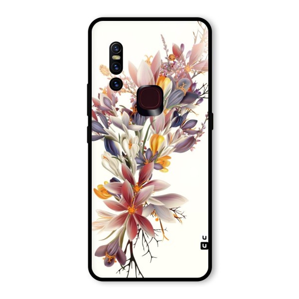 Floral Bouquet Glass Back Case for Vivo V15