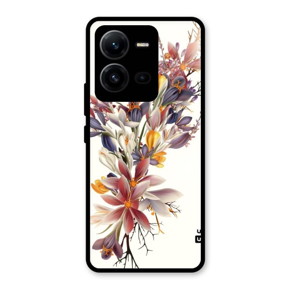 Floral Bouquet Glass Back Case for Vivo V25