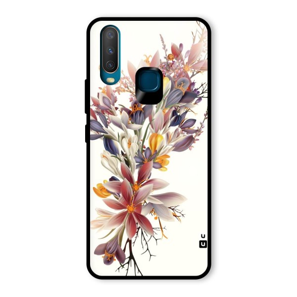 Floral Bouquet Glass Back Case for Vivo Y12