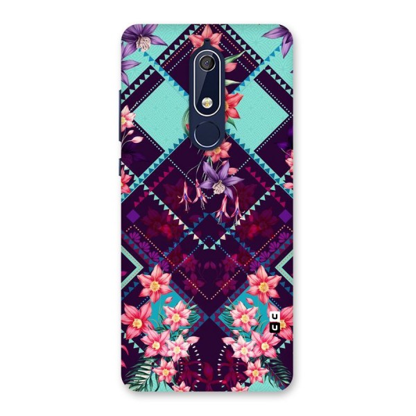 Floral Diamonds Back Case for Nokia 5.1