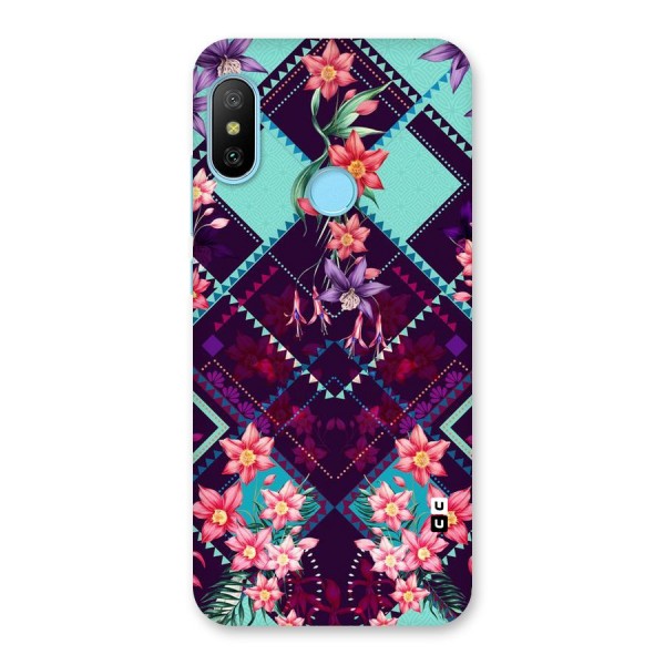 Floral Diamonds Back Case for Redmi 6 Pro