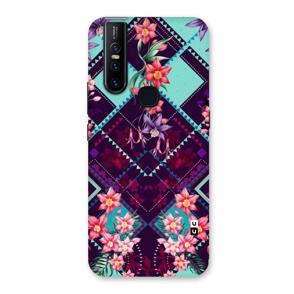 Floral Diamonds Back Case for Vivo V15