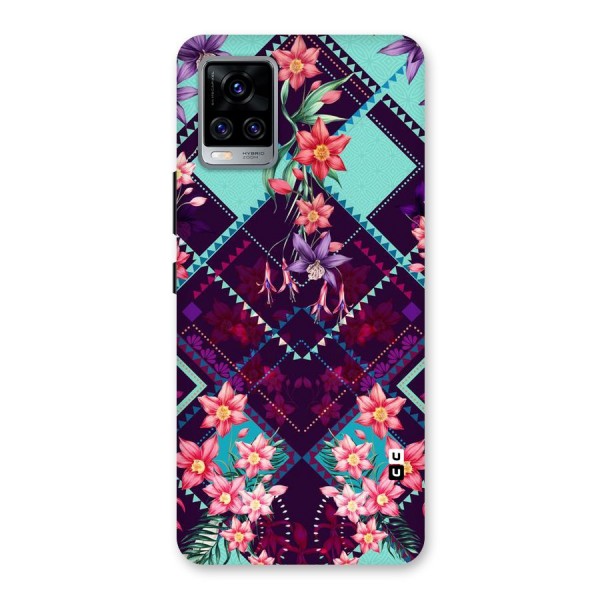 Floral Diamonds Back Case for Vivo V20 Pro