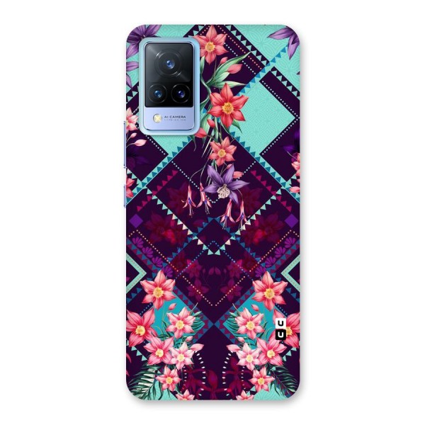 Floral Diamonds Back Case for Vivo V21 5G