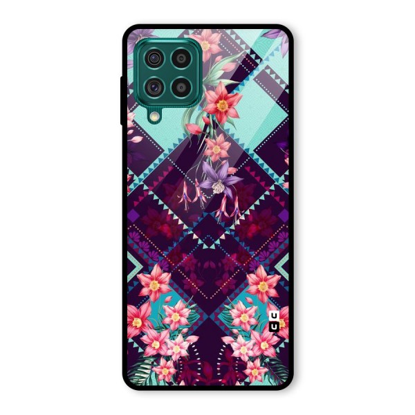 Floral Diamonds Glass Back Case for Galaxy F62