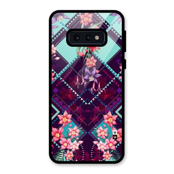 Floral Diamonds Glass Back Case for Galaxy S10e