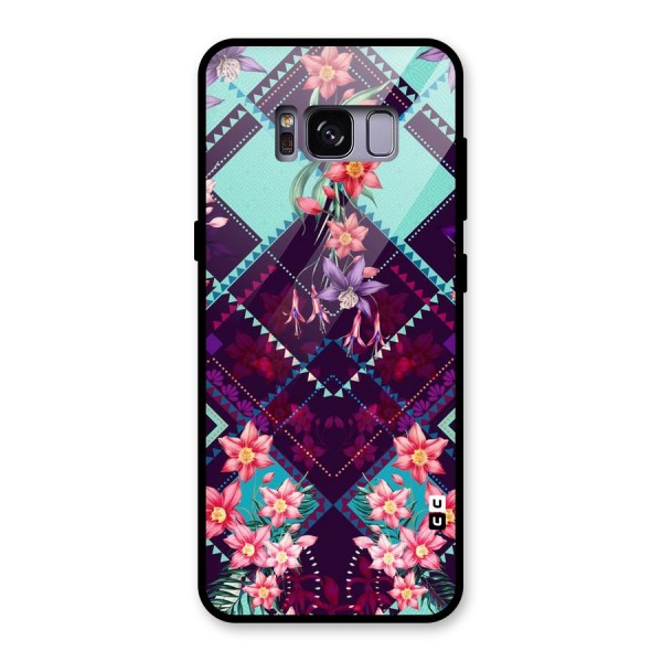 Floral Diamonds Glass Back Case for Galaxy S8