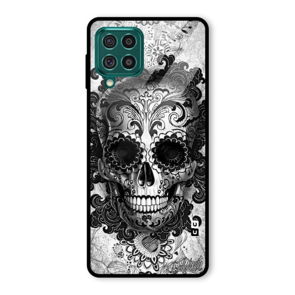 Floral Ghost Glass Back Case for Galaxy F62