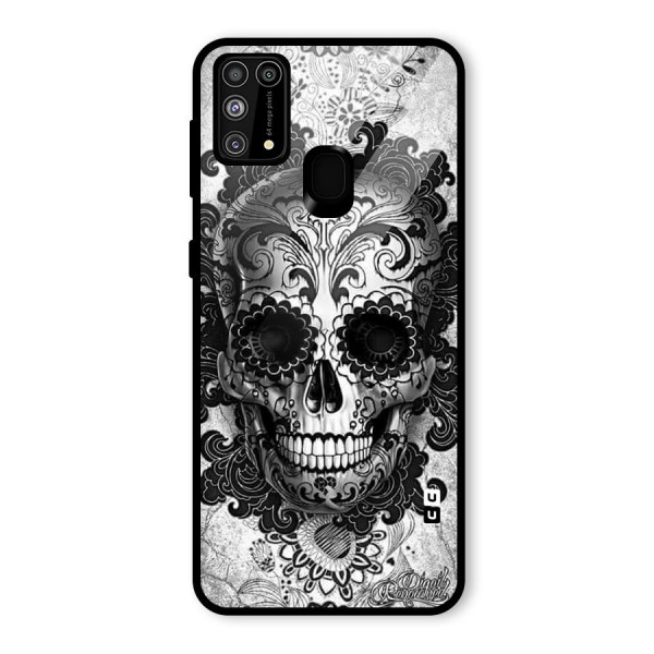 Floral Ghost Glass Back Case for Galaxy M31